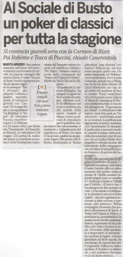 -½Al Sociale di Busto un poker di classici per tutta la stagione-+ in -½La Provincia di Varese-+, anno 7, n. 322 (marted+¼ 22 novembre 2011), p. 42.